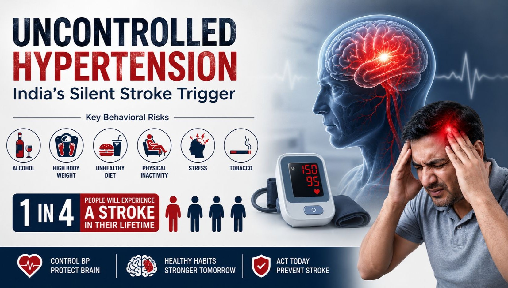 Uncontrolled Hypertension and India's Stroke Burden: Decoding the Behavioral Risks